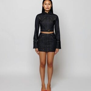 Muse Brand MARLEI DENIM MINI SKIRT